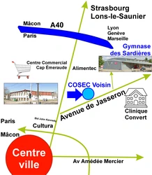 Plan Aïkido Bressan dojo aïkido traditionnel de Bourg en Bresse